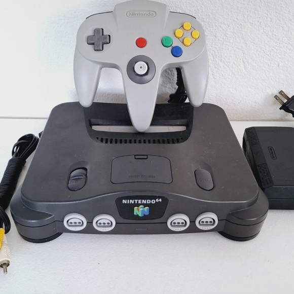 Nintendo 64 Console N64 w/ Controller + Jumper pak + Cables Tested Retro - Picture 1 of 6